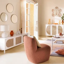 Chauffeuse Leone rose terracotta - Atmosphera