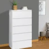 Chiffonnier 5 tiroirs TOMI 60 cm commode semainier bois blanc