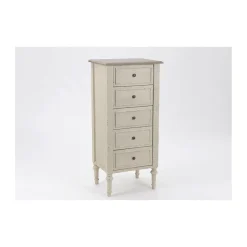 Chiffonnier baroque en bois 5 tiroirs - NEYLA