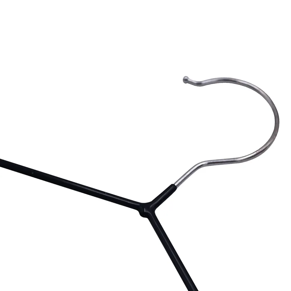 Cintre antidérapant en PVC gris Waax vendu par 4 pièces