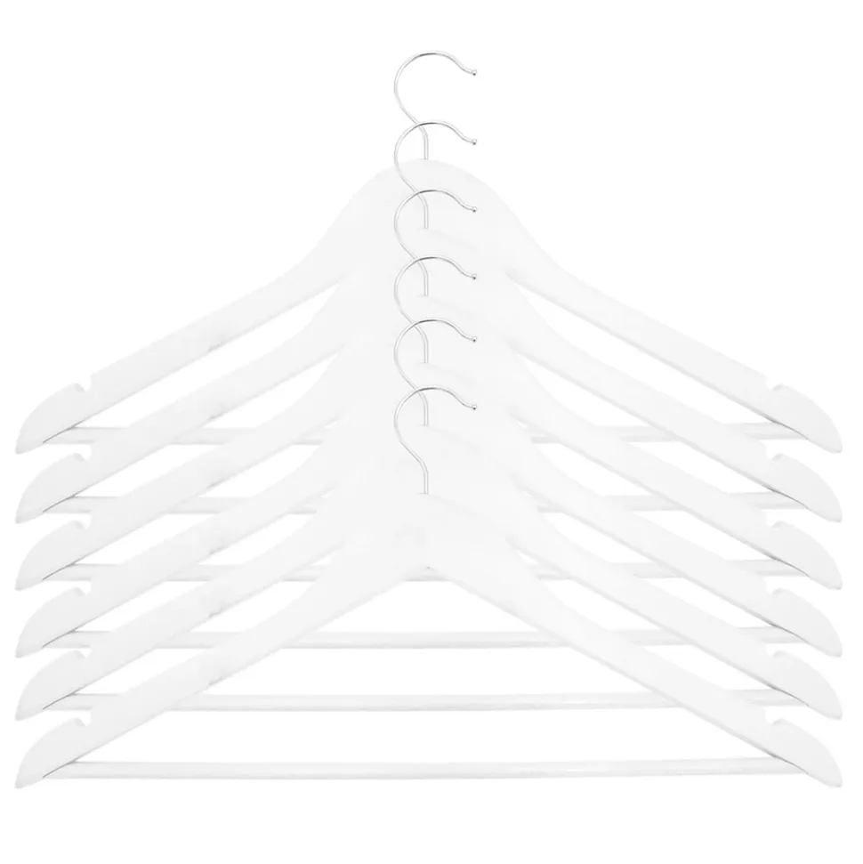 Cintre en bois blanc Maipo vendu par 6 pièces