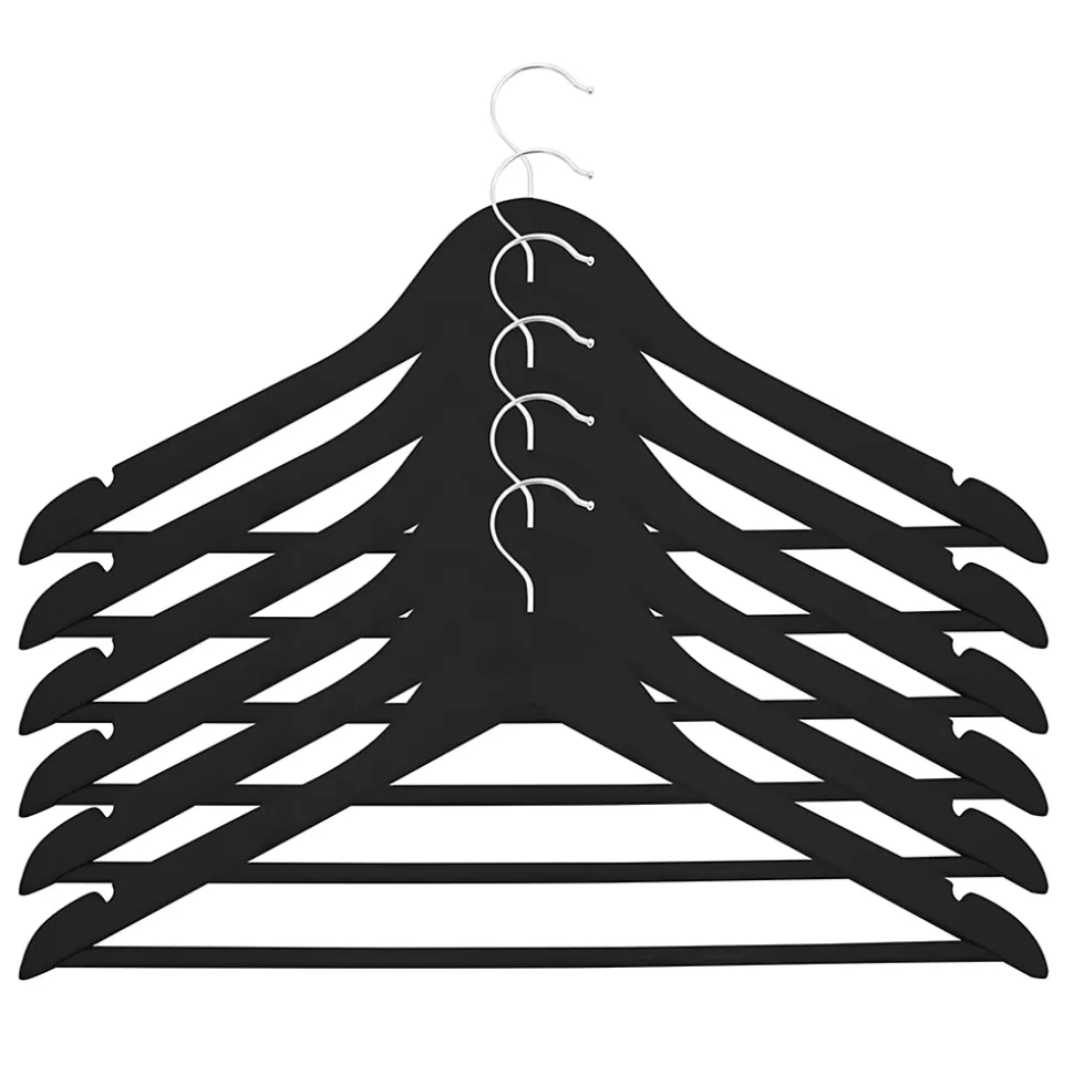 Cintre en bois noir Maipo, 44,5 cm vendu par 6 pièces