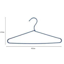 Cintre en tissu bleu Alas L. 40,5 cm vendu par 3 pièces