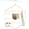 Cintre porte-bijoux et accessoires en métal Box & Beyond doré