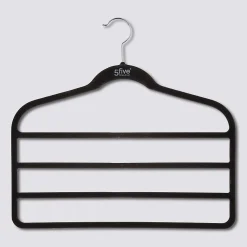 Cintre pour pantalon en feutrine l. 44,8 cm noir ,5five vendu par 2