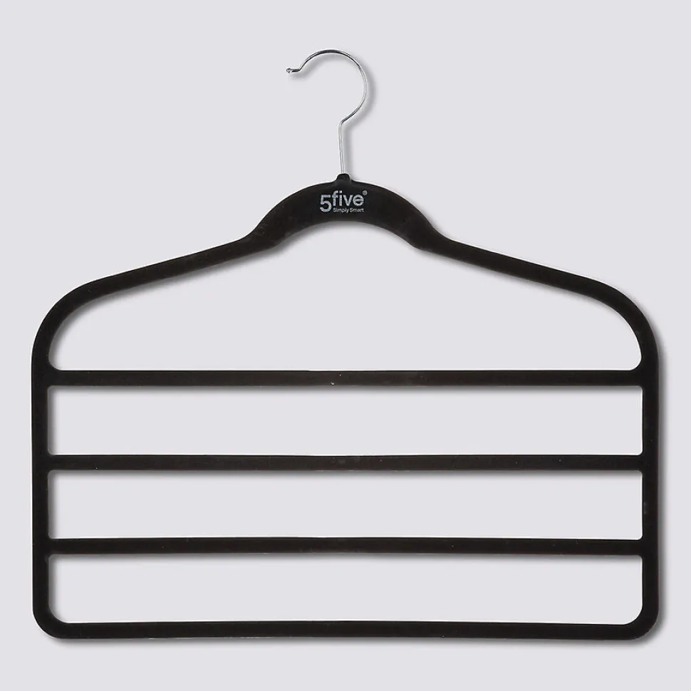 Cintre pour pantalon en feutrine l. 44,8 cm noir ,5five vendu par 2