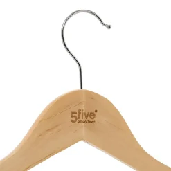 Cintres en bois - FIVE - Lot de 4 - Beige - 45 cm - Type manteau