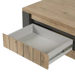 CLODIUS - Ensemble Salon Meuble TV et Table Basse 1 Tiroir et 1 Niche