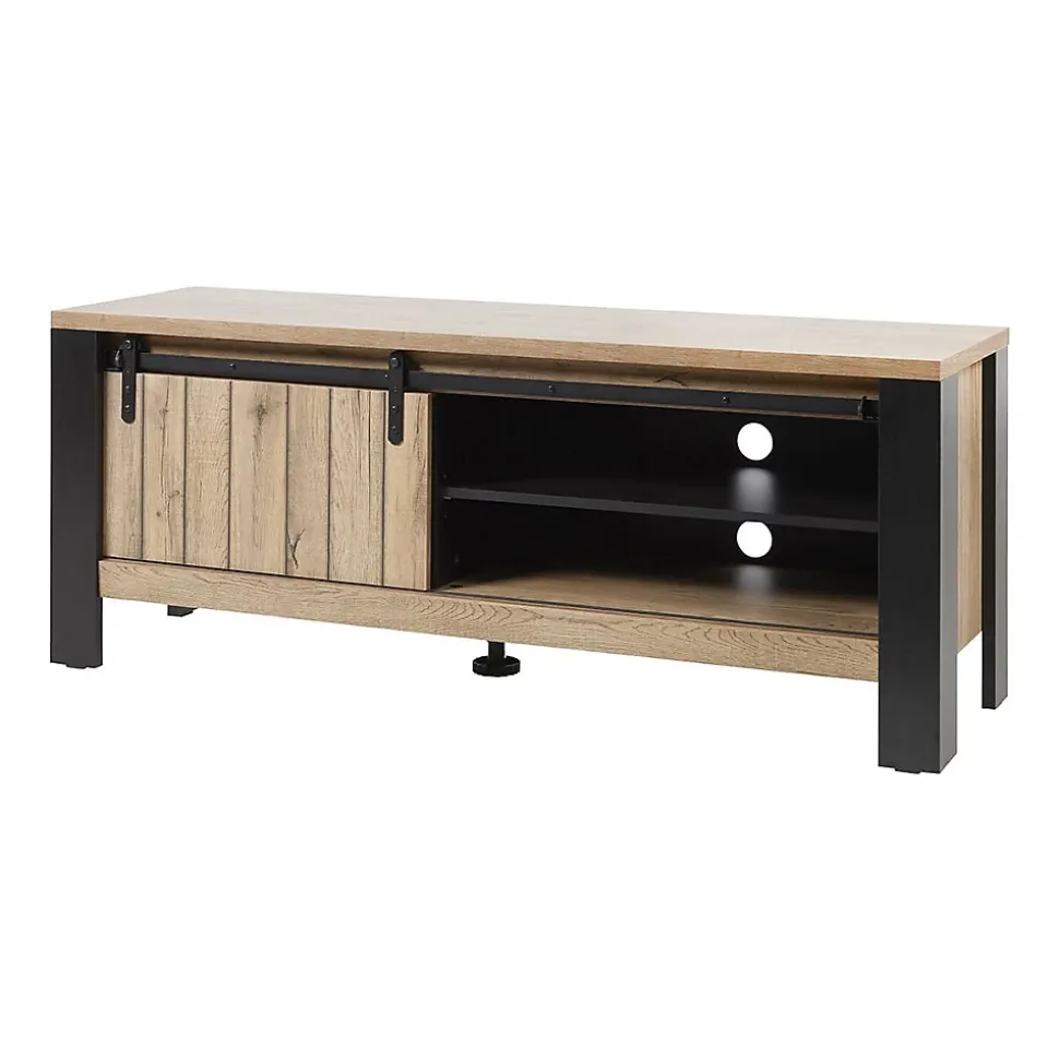 CLODIUS - Ensemble Salon Meuble TV et Table Basse 1 Tiroir et 1 Niche