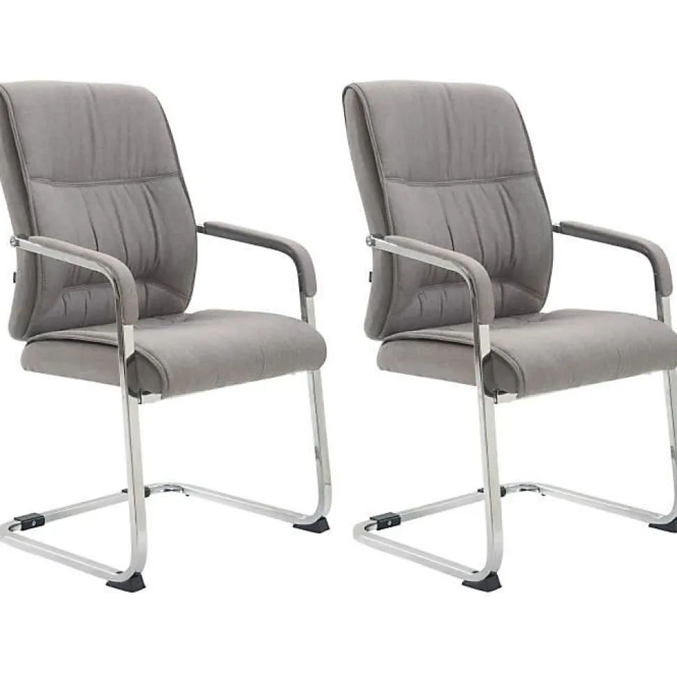 -CLP-CLP Lot de 2 Chaises Cantilever XXL Anubis en Tissu avec accoudoirs-Array