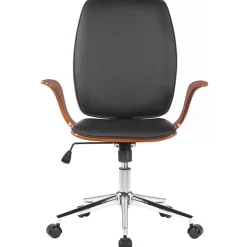 -CLP-Fauteuil de bureau Burbank avec coque d'assise en bois-Array