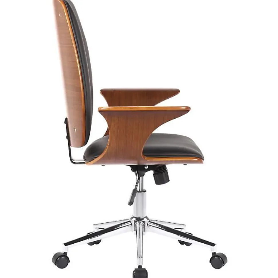-CLP-Fauteuil de bureau Burbank avec coque d'assise en bois-Array