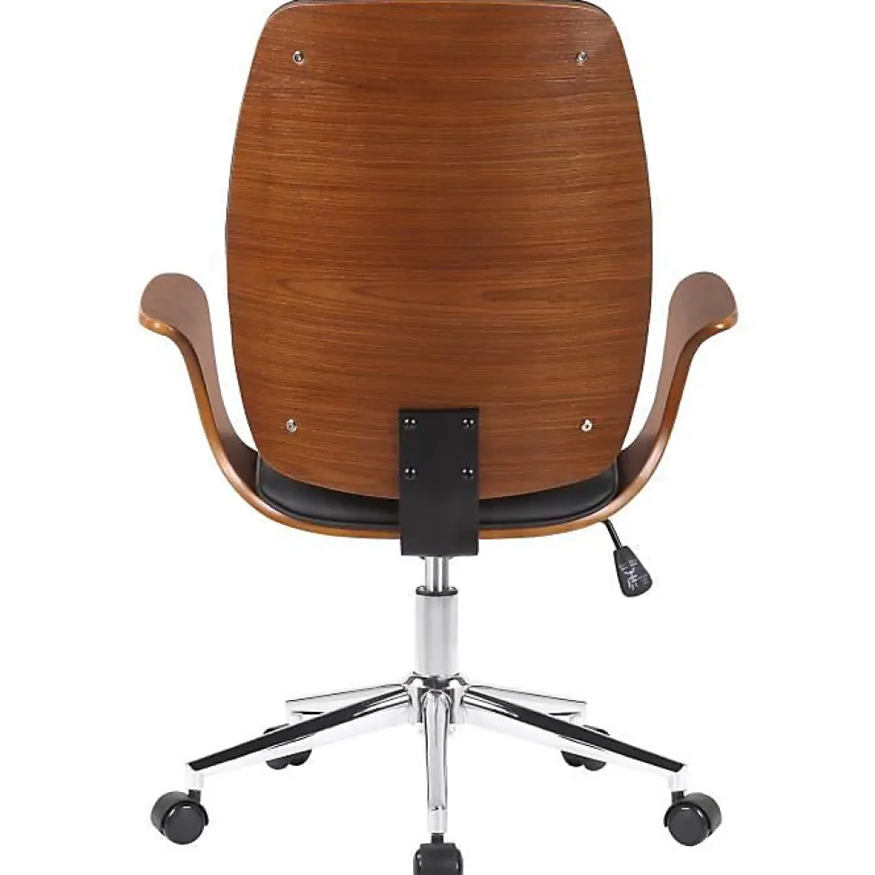 -CLP-Fauteuil de bureau Burbank avec coque d'assise en bois-Array