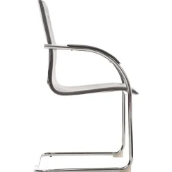 -CLP-Lot de 3 Chaises Cantilever Melina en similicuir et pied en métal-Array