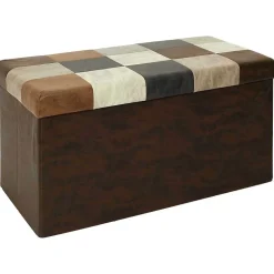 Coffre banc pliable en polyuréthane patchwork Helsinki