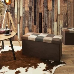 Coffre banc pliable en polyuréthane patchwork Helsinki