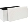 Coffre banc pliable en velours côtelé Scott