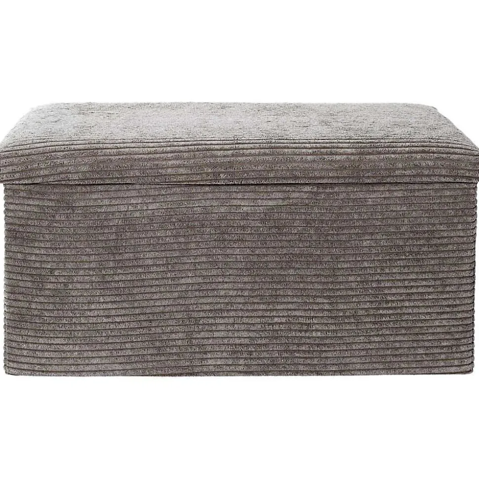 Coffre banc pliable en velours côtelé Scott