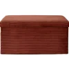 Coffre banc pliable en velours côtelé Scott