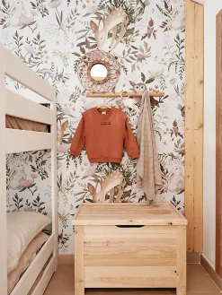 Coffre de rangement en pin massif avec pieds carrés 48x70x40cm