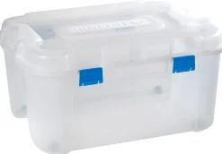 Coffre de rangement en plastique transparent Curver Totem 140 L