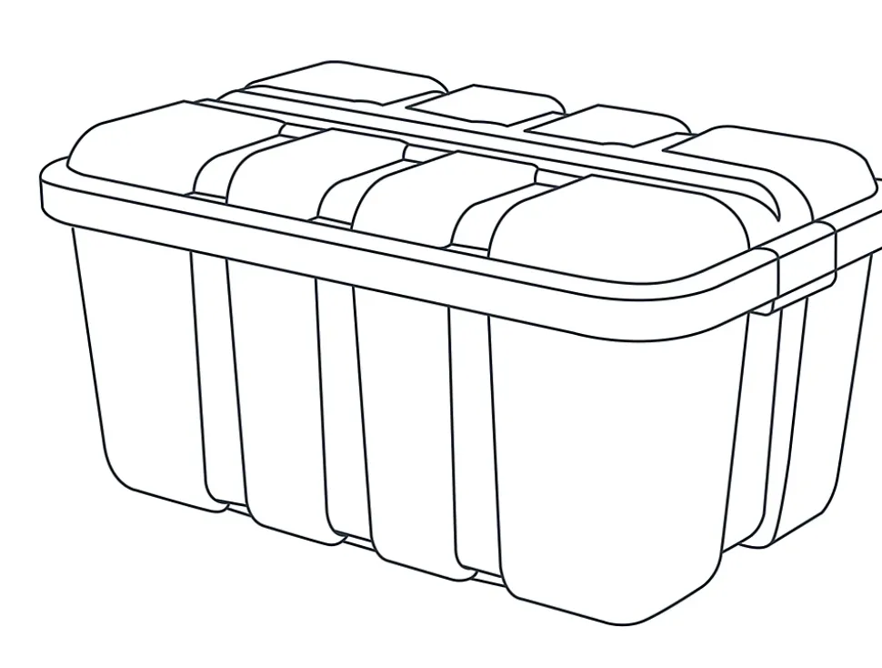 Coffre en plastique Skyda noir 149 L