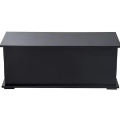 Coffre malle de rangement coffre à jouets dim. 100L x 40l x 40H cm panneaux particules noir
