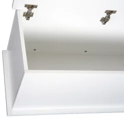 Coffre malle de rangement coffre à jouets dim. 100L x 40l x 40H cm panneaux particules blanc