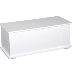 Coffre malle de rangement coffre à jouets dim. 100L x 40l x 40H cm panneaux particules blanc