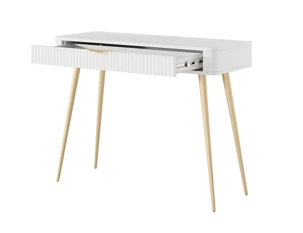 Coiffeuse : Blanc, 100 x 38 x 78 cm