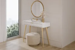 Coiffeuse : Blanc, 100 x 38 x 78 cm