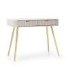 Coiffeuse : cachemire, pieds or, 103 x 80 x 49 cm