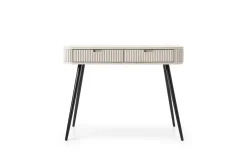 Coiffeuse : cachemire, pieds noir, 103 x 80 x 49 cm