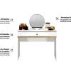 Coiffeuse - H.79 x L.100 x P.40 cm - PRESTIGE