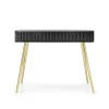 Coiffeuse : noir, pieds or, 103 x 80 x 49 cm