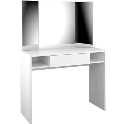 Coiffeuse 1 Tiroir 2 Niches avec Miroir - Schminki