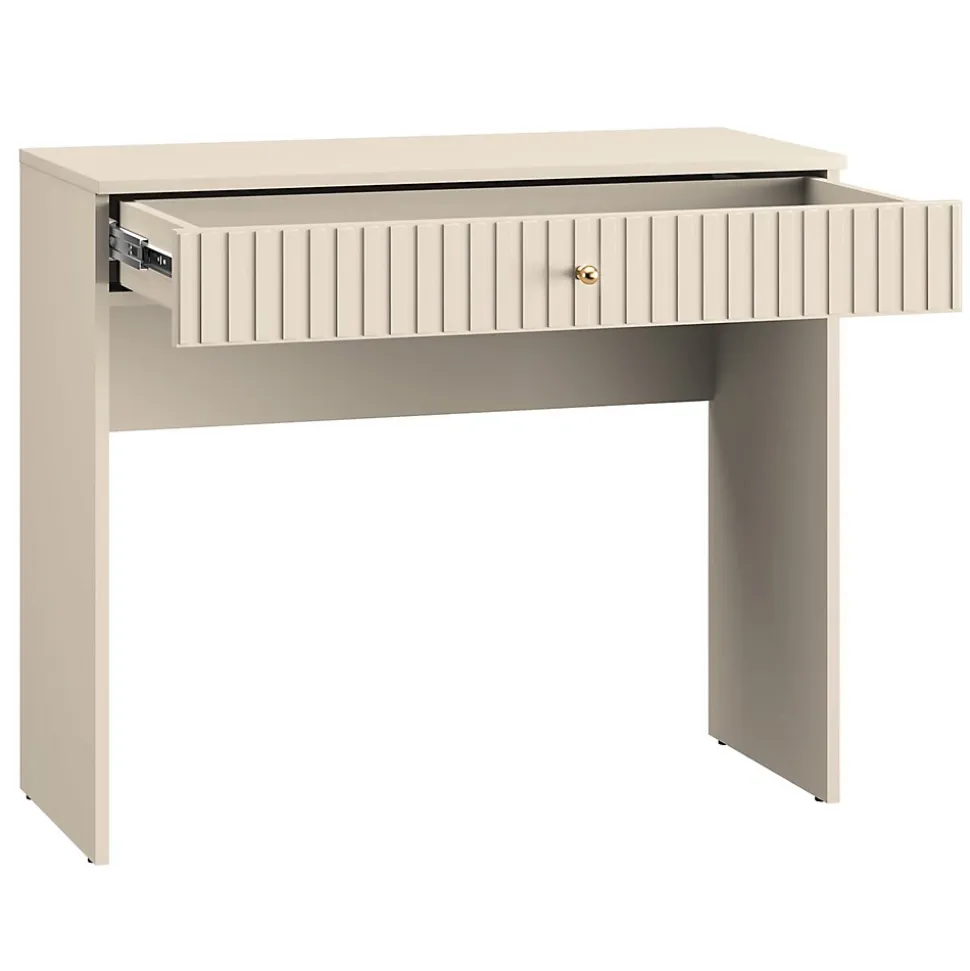 Coiffeuse 1 tiroir beige 92 cm CALETTO