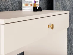 Coiffeuse 1 tiroir grège 92 cm SELGIN