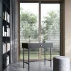 Coiffeuse 1 tiroir noire 93 cm DIVENOS