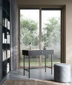 Coiffeuse 1 tiroir noire 93 cm DIVENOS