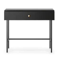 Coiffeuse 1 tiroir noire 93 cm DIVENOS
