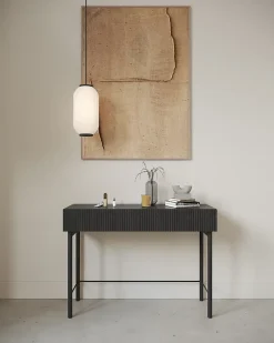 Coiffeuse 1 tiroir sur pieds frêne Portland 110 cm NOLIE