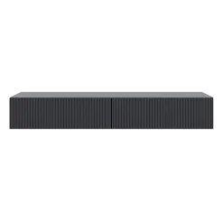 Coiffeuse 1 tiroir suspendue noire 110 cm VELDIO