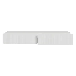 Coiffeuse 1 tiroir suspendue blanche 110 cm VELDIO