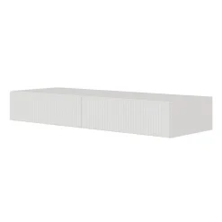 Coiffeuse 1 tiroir suspendue blanche 110 cm VELDIO