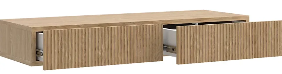 Coiffeuse 1 tiroir suspendue chêne huilé 110 cm NOLIE