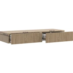 Coiffeuse 1 tiroir suspendue chêne huilé 110 cm NOLIE