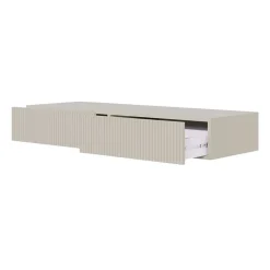 Coiffeuse 1 tiroir suspendue grège 110 cm VELDIO