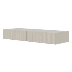 Coiffeuse 1 tiroir suspendue grège 110 cm VELDIO