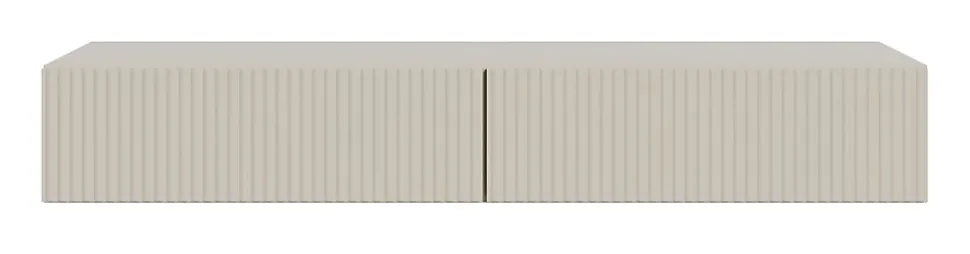 Coiffeuse 1 tiroir suspendue grège 110 cm VELDIO